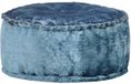 vidaXL Poef rond 40x20 cm fluweel blauw