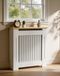 MDF Radiator cover, white, 71x18x81 cm, size S