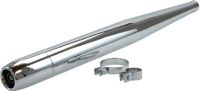 Hercules Auspuffschalldämpfer, Chrom, 70/735/32mm, offenes Modell, universell