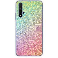 Huawei Honor 20 mandala pastel bedrukt siliconen hoesje