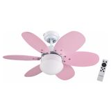 Bastilipo ALGARVE DC Plafondventilator met Verlichting, 75 cm, Blauw/Roze/Wit
