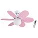 Bastilipo ALGARVE DC Plafondventilator met Verlichting, 75 cm, Blauw/Roze/Wit