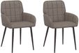 vidaXL Eetstoelen - 2 st - Kunstleer - Grijs - 56,5 x 50 x 85 cm