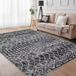 Auton Boho tapijt, modern, neutraal tapijt voor slaapkamer, woonkamer, speelkamer, 80 x 150 cm, grijs