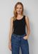 s.Oliver Zwarte Basic Tricot Top met Ronde Hals en Korte Mouwen