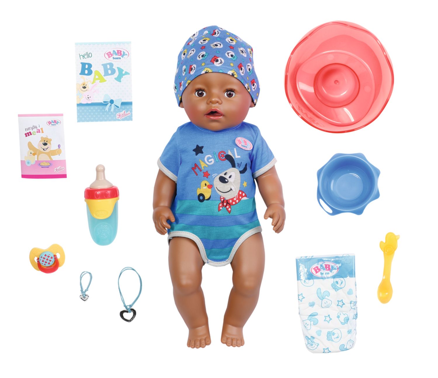 Zapf BABY born Magic Boy Doll 43cm - Male - Multicolour