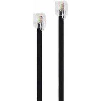 Accsup Kabel RJ11 naar RJ11 10 m Zwart