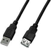 Triotronik USB A-A MF 1.0 SW USB-kabel 1 m USB 2.0 Zwart