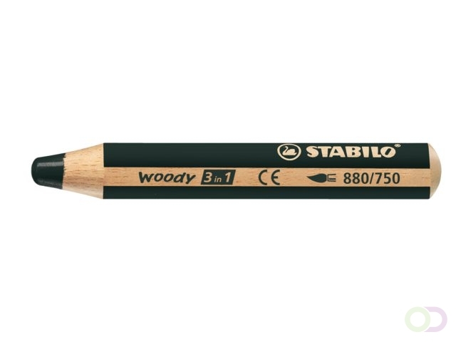 Stabilo Kleurpotlood Woody 880 3 in 1 zwart