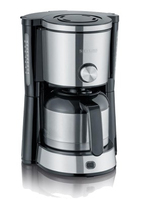 Severin KA 4845 Filter Coffee Machine - 1L - Thermos Jug - Black/Stainless Steel