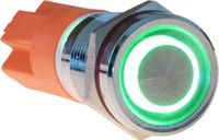 Joy-it Button12E-03 Toetsschakelaar Moment Groen (Ø x l) 12 mm x 26.50 mm IK10, IP67 1 stuk(s)
