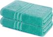 Lavea® Set de 2 serviettes 80x200 cm, 100% Coton – Turquoise