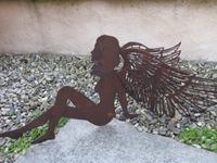 Edelrost ange de double ailes, 70 cm