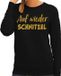 Bellatio Decorations Apres ski sweater dames - Auf wieder Schnitzel - zwart - glitter goud - wintersport XL