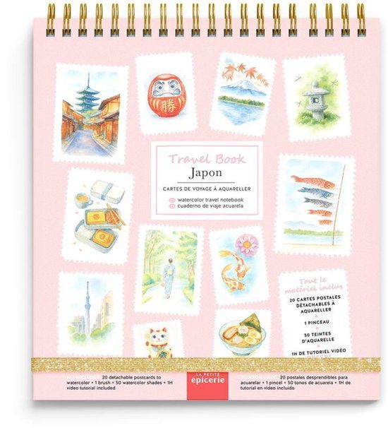 LA PETITE épicerie Aquarel Travel Set - Japan - 13x18cm