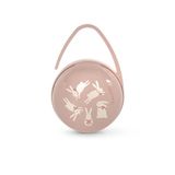Suavinex, Fopspeenhouder voor baby's, om 2 fopspenen in onafhankelijke vorm mee te nemen, met houder om op te hangen aan de tas, kinderwagen of kinderbed, fopspeenbox, fopspeenetui, Wonder roze konijn