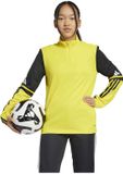 Adidas Squadra 25 Training Sweatshirt Met Halve Rits Geel 15-16 Years Jongens,Meisjes