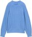Tom Tailor Losvallende gebreide trui met opstaande kraag Maat XXL light blue knit structure