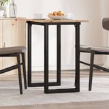 Maison Exclusive - Table à manger avec cadre en forme de O, 80 x 50 x 75 cm, en pin et acier