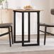 Maison Exclusive - Table à manger avec cadre en forme de O, 80 x 50 x 75 cm, en pin et acier