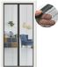 Ibenzoa® Moustiquaire à fermeture magnétique pour porte et balcon, 70 x 210 cm, Noir