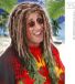 Finidi Rasta pruik dreadlocks Reggae Unisex Kunsthaar Blond Halflang Afro