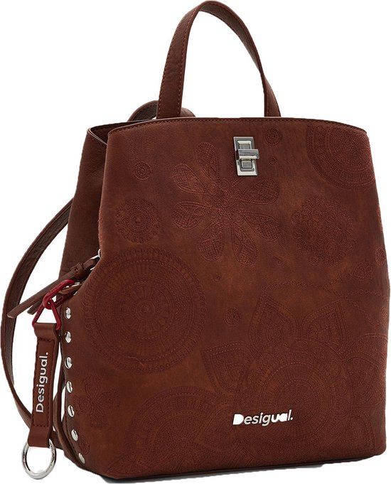 Desigual Dejavu Sumy Mini Backpack - Camel - Donkerrood - 24WAKP02 / 6011