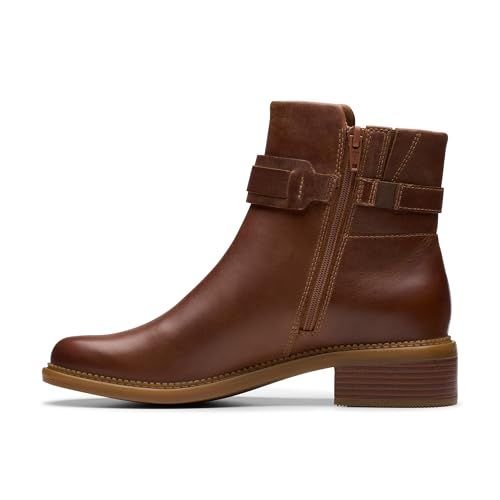 Clarks Maye Bella Womens Tan Leather, 5.5