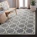 Safavieh Tapijt met geometrische motieven, handgetuft, wollen tapijt, donkergrijs/ivoorkleurig, 160 x 230 cm