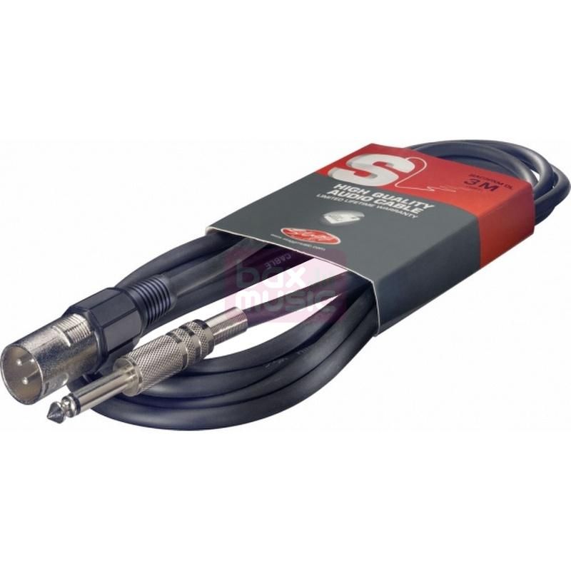 Stagg SAC6PXM DL audiokabel XLR male - jack male mono 6 meter