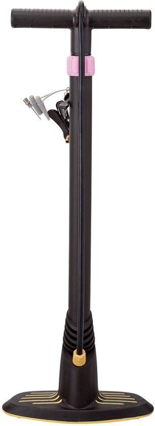 Challenge fietspomp voetpomp met drukmeter voor alle ventielen