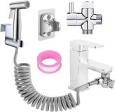 Ibenzoa® Roestvrijstalen Handdouche voor Toilet Hygiëne met Verstelbare Kraandispenser en Eenvoudige Installatie