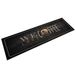 VidaXL Tapis de cuisine lavable texte café 45x150 cm velours