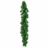 STEGGER Guirlande de pin verte PVC - 270 x 9,5 cm - 180 branches - Décoration de Noël pour intérieur