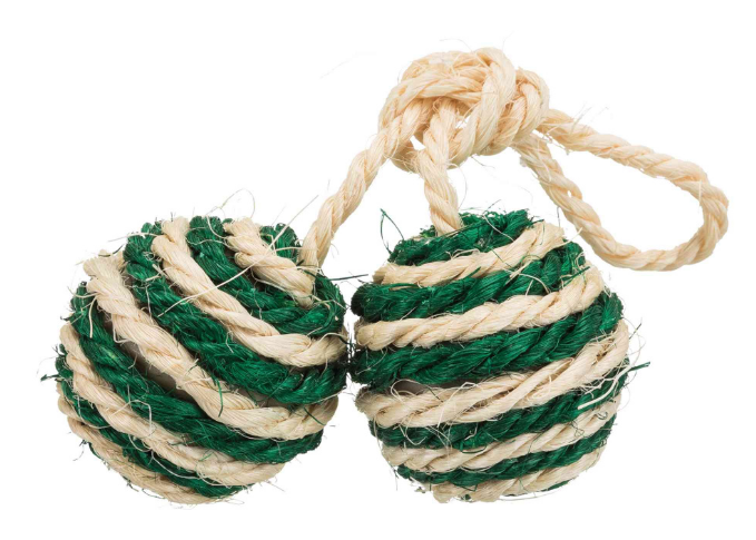 TRIXIE 4077 - Katten Speelgoed - Balletjes aan Touw - Beige