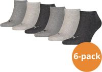 Puma Sneakersokken Plain 6-pack Antraciet Melange-43/46