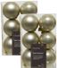 Decoris Kerstballen - 24 stuks - Champagne - 6 cm - Kunststof