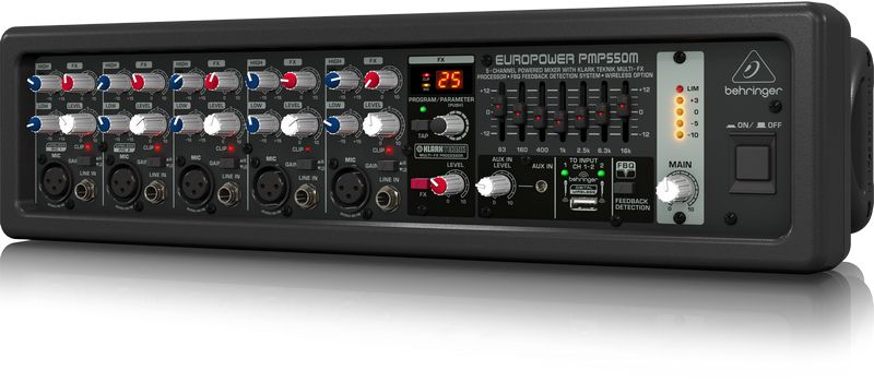 Behringer PMP550M - Mengpaneel - 5 kanalen - Zwart