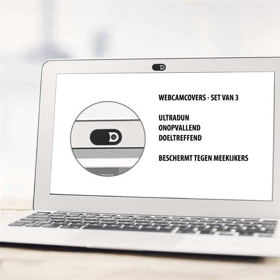 SVH Company Webcam Cover Wit 3 pack - Ultradun Onopvallend en Doeltreffend - Beschermt Tegen Meekijkers