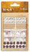 Toga RU80 vintage satijnen lint, 1,5 x 90 x 0,1 cm, wit/beige, 4 stuks