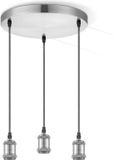 Home Sweet Home Vintage Hanglamp DIY - 3 lichts - Metaal - Geborsteld staal