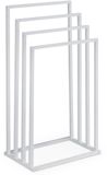 IDIMEX Senza Handdoekhouder, vrijstaand, wit, modern handdoekrek met 4 stangen, metalen frame gepoedercoat, handdoekorganisatie voor badkamer en logeerkamer