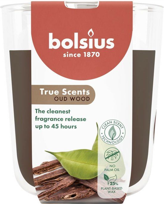 Bolsius Geurkaars True Scents Oud Wood -
