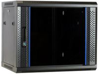 DSIT 9U wandkast met glazen deur 600x450x500mm (BxDxH) - serverbehuizing - serverrack - serverkast - 19 inch