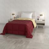 Italian Bed Linen Winterdekbed Elegant, Bordeaux/Crème, Enkel, 100% Microvezel, 170x260cm