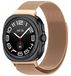 Wigento Samsung Galaxy Watch Ultra 47mm: Metalen Mesh Polsband van Roestvrij Staal met Magnetische Sluiting, Rosé Goud