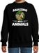 Bellatio Decorations Amazing Wild Animals Sweater Giraffe - Zwart - Kinderen - 170/176