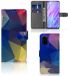 B2Ctelecom Étui portefeuille pour Samsung Galaxy S20 Plus Étui portefeuille Polygon Dark