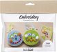 Creativ Company CC Mini Craft Kit Embroidery, Faces, blue, green, 1 pack