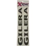Merkloos / Sans marque PePe Parts sticker woord [gilera] zwart 2-delig